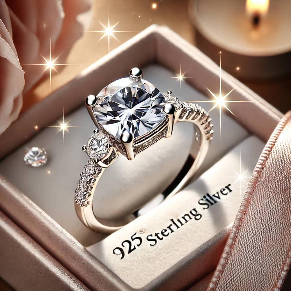 6MM Cushion Cut Gemstone Birthstone and White Cubic Zirconia Women's Engagement Ring | 925 Sterling Silver | Adjustable 6MM Cushion Cut Gemstone Birthstone and White Cubic Zirconia Women's Engagement Ring | 925 Sterling Silver | Adjustable