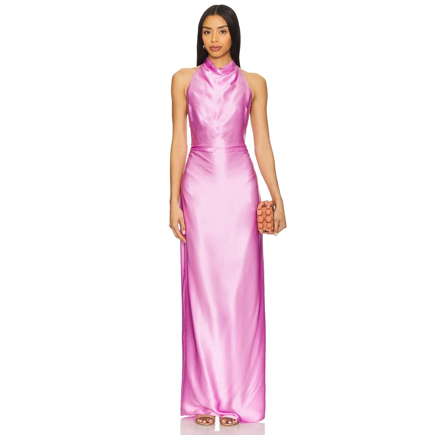 Amanda Uprichard Marcine Maxi Dress in Azalea