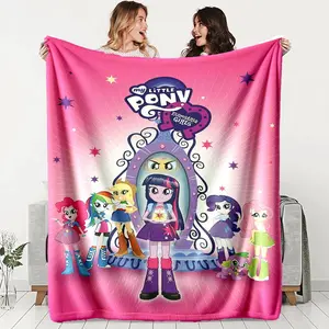 My Little Pony Friendship Magic Blanket, Soft Flannel Throw, Perfect for Bed Sofa Office Camping Travel