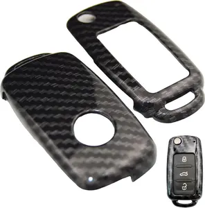 Rmote Key Fob Cover Case for Volkswagen VW Passat CC Tiguan Touareg Eos Golf GTI Jetta Beetle Rabbit 3 Buttons Fold Flip Key