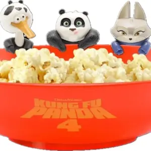 Kung Fu Panda 4 Popcorn Bucket Po Bowl DreamWorks Removable Characters NEW