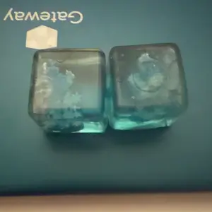 Slow Rise Stress Balls (2-Pack) - Square Ice Cube with Snowflakes Inside, Sensory Fidget Toys for Anxiety Relief in Adults & Kids, Calming Squishy Kawaii Squishies for Classroom Prizes & Office Desk, Relaxation Gift