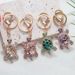 Rhinestone-Encrusted Turtle Keychain, Fashion Costume Jewelry Accessory, Creative Gift for Family, Ideal for Mother’s Day, Birthday Parties