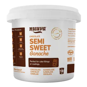 Semisweet Chocolate Ganache | Soft & Creamy Filling & Topping | Perfect for Cakes, Truffles, Cookies & Mousses | Use as Chocolate Fondue | Intense Chocolate Flavor | No Refrigeration Needed | Shelf-Stable | Kosher Certified