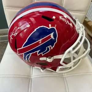 Khalil Shakir Signed Bills Full Size Replica Helmet Bills Mafia Beckett