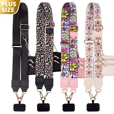 Plus Size Crossbody Phone Lanyard Bag Set with Adjustable Strap, Universal Mobile Phone Purse, Card Holder & Hook Attachment, Unisex Men's Accessories for Commute, Ideal Gift for Parents Teachers Halloween