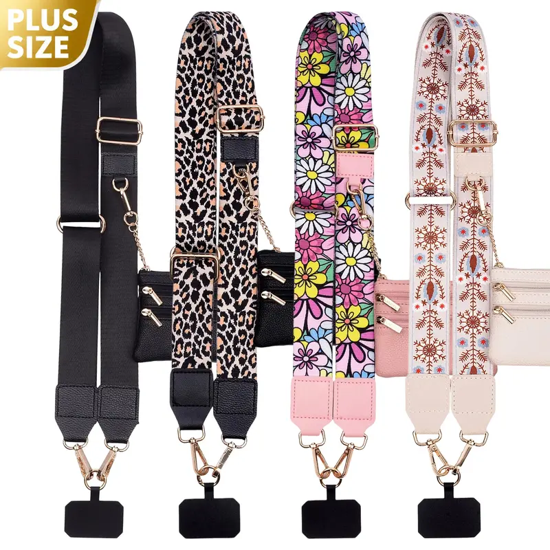 Plus Size Crossbody Phone Lanyard Bag Set with Adjustable Strap, Universal Mobile Phone Purse, Card Holder & Hook Attachment, Unisex Men's Accessories for Commute, Ideal Gift for Parents Teachers Halloween