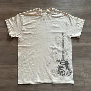 90s affliction style floral guitar tee
