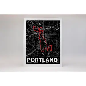 Portland Marathon Poster - Grid Style