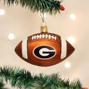 Georgia Football Ornament - Decorative Decoration for Home with Football Design and "G" Logo