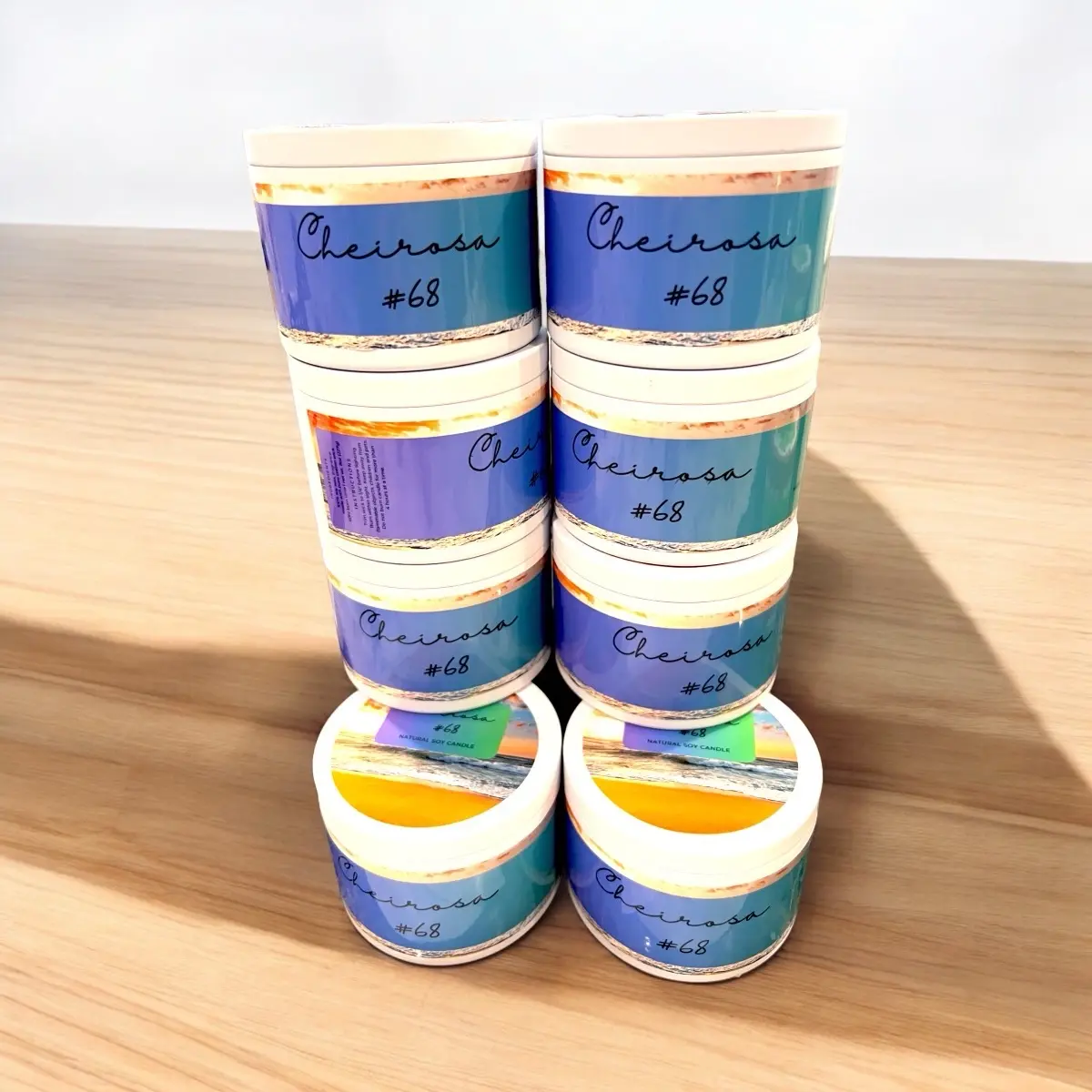 8oz Hand-Poured Highly Scented Soy Wax Deodorant Candle - Aromatherapy Home Decor, Relaxation Aid
