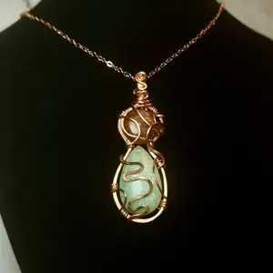 Sunstone and Amazonite copper beauty