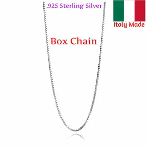 20" 1mm sterling silver box chain