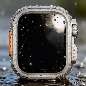 Metal Cool Fashionable Case for Apple Watch Ultra3/2/1 49mm for IWatch 9 8 7 6 5 SE3 SE 45mm 44mm Protective Case Protective Accessories