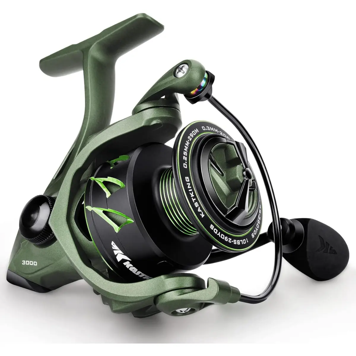 KastKing Spartacus II Spinning Reel – Sealed Carbon Fiber 22LBs Max Drag – 7+1 Stainless BB for Saltwater&Freshwater – 5.2:1 Gear Ratio – Size 500&1000 Perfect for Ice Fishing