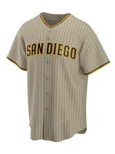 Plus Size Men's Striped Print Letter & Figure Patched Contrast Trim V Neck Baseball Jersey, Comfortable Breathable Quick Drying Moisture-Wicking Button Front Short Sleeve Baseball Shirt, Men's Sportswear for Baseball Training Jersey Shirts