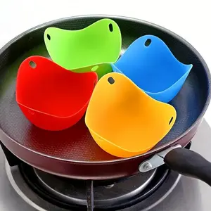 2pcs silicone egg boilers - Non stick egg boilers suitable for microwave ovens, air fryers, and stoves - Food contact safety kitchen tools for perfect eggs