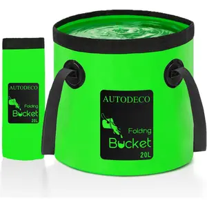 20L Collapsible Bucket 5 Gallon Water Container Folding Water Bucket with Handle Portable Wash Basin