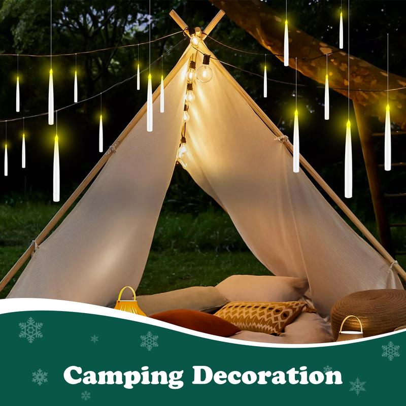 Floating LED Flameless Candles with Remote for Valentine's Day, Christmas & Halloween – 6.6" Battery Operated Flickering Candles for Home and Party Decor