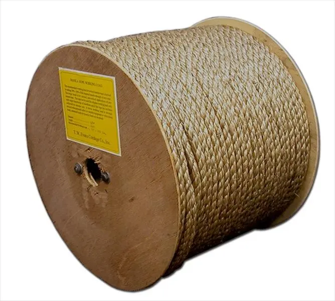 T.W. Evans Cordage 25-001 .25 in. x 600 ft. Pure Number 1 Manila Rope Reel