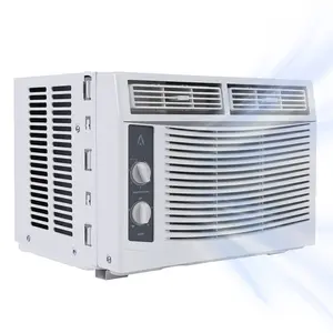 Quiet and energy-saving window air conditioner 5000 BTU - three in one cooling, fan and drying, 7-speed mechanical control, reusable filter, easy to install - can cool up to 150 square feet of room, 110-115V, Energy-Efficient AC