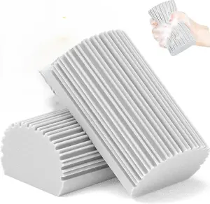 2-Pack Damp Duster Sponge for Clean, Magic Sponge Eraser Baseboard Cleaner Tool, Dusters for Cleaning Blinds, Glass, Vents, Railings, Mirrors,Window Track Grooves and Faucets