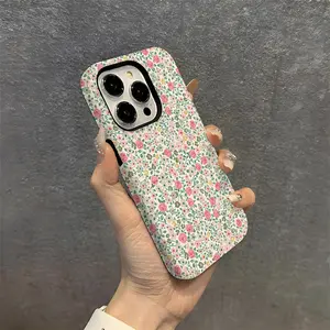 This stylish floral-themed dual-layer protective case is a durable 2-in-1 device suitable for iPhone 17/16/15/14/13/12/11 Pro Max/Plus/Pro and Samsung Galaxy S25/S24/S23 Ultra series. It's also a fashionable case for couples.