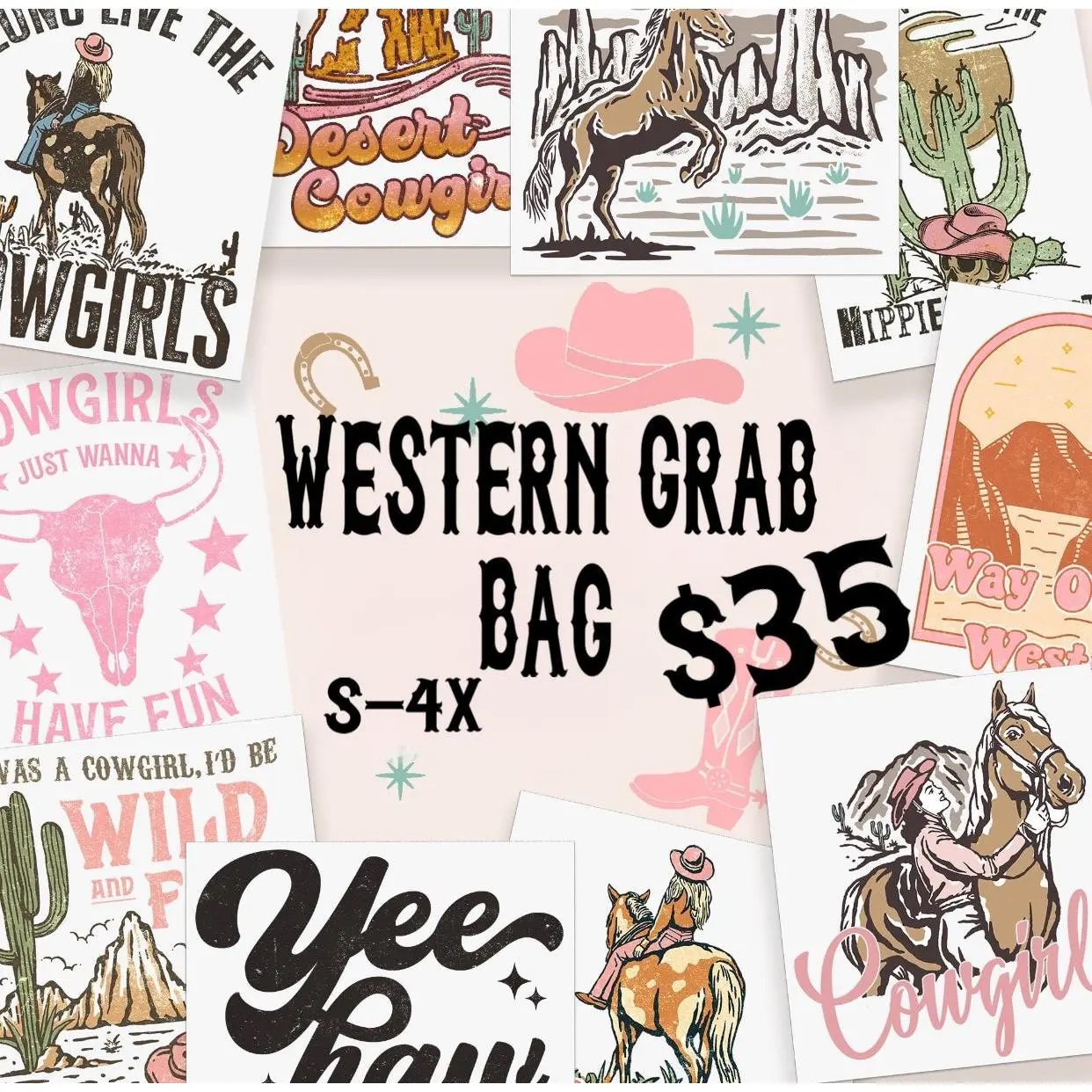 Western Grab Bag - 2 Tees - S-4X