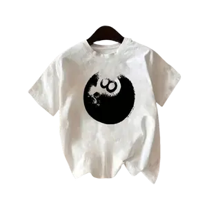 Streetwear Billiards 8-Ball Aesthetic Unisex Cotton T-Shirt for Menswear Casual Top Tshirt Crewneck Vintage Distressed Graphic Relaxed Fit - Fabric, Cargo