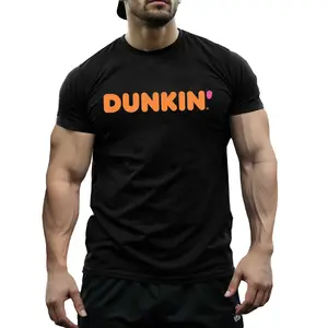 Dunkin' Donuts Graphic Women's T-Shirt - 100, Comfortable Round Neck, Short Sleeve with Stretch - Casual Black Tee for Daily Wear & More, Fitness Tshirtcasual Style Shirt100 Tee