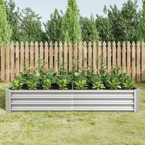 Outdoor Raised Garden Bed Kit | Metal Planter Box for Vegetables, Herbs & Flower Gardening