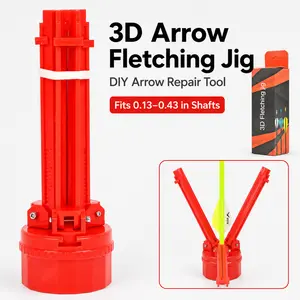 3D Arrow Fletching Jig for DIY Arrow Repair, Adjustable Vane Alignment Tool for Carbon Fiberglass Arrow Shafts, Archery Fletching Tool