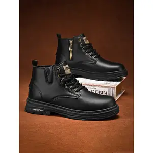 Men's Fashion Boots, Stylish Casual Shoes for Daily Wear, Walking Shoes, Comfortable and Trendy Footwear for Men, Perfect for All SeasonsGift