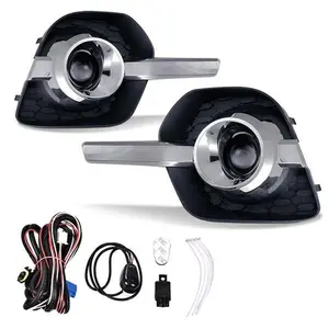 Fit For 2010-2016 Chevy Equinox Clear Lens Fog Lights W/ Bulbs+Wiring+Switch Kit