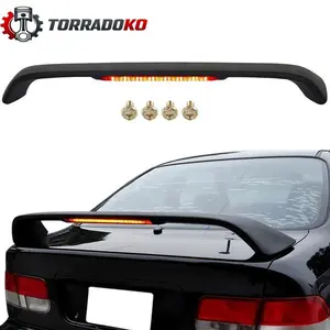 For 96-00 Honda Civic SI 2 Dr 4 Dr Black Trunk Spoiler Wing LED Brake Light Lamp