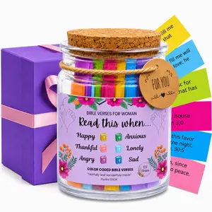 Read Me When Bible Verse Jar for Women – Christian Faith Gift, Inspirational Scripture Cards, Prayer Keepsake, Religious Encouragement Present for Mom, Sister, Friend