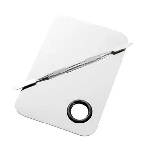 Professional Makeup Foundation Mixing Palette, 2 Counts/set Portable Makeup Thickening Palette, Makeup Concealer Mixing Tool, Blending Brush, Cosmetics Makeup Tool