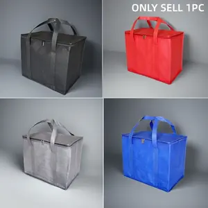 Large Capacity Car Insulated Food Bag, Non-Woven Fabric, Reusable Grocery Bag, Foldable Refrigerator Bag, Keeps Food Fresh for Hours