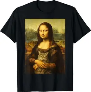 Mona Lisa Cat for Kitty Lovers T-Shirt