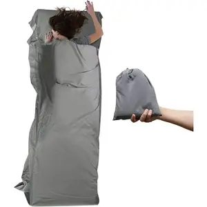 Sleeping Bag Liner Ultralight Adult Sleep Sack Travel Sheets for Hotel Sleeping Bags for Adults Liners Sheet Cotton Lightweight Camping Inner Hostel Fresh Back Backpacking NO Zipper Traveling Bed