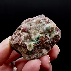 1.7in 60g Pink Cobalto Calcite Malachite Chrysocolla Crystal Cluster, Congo CC10