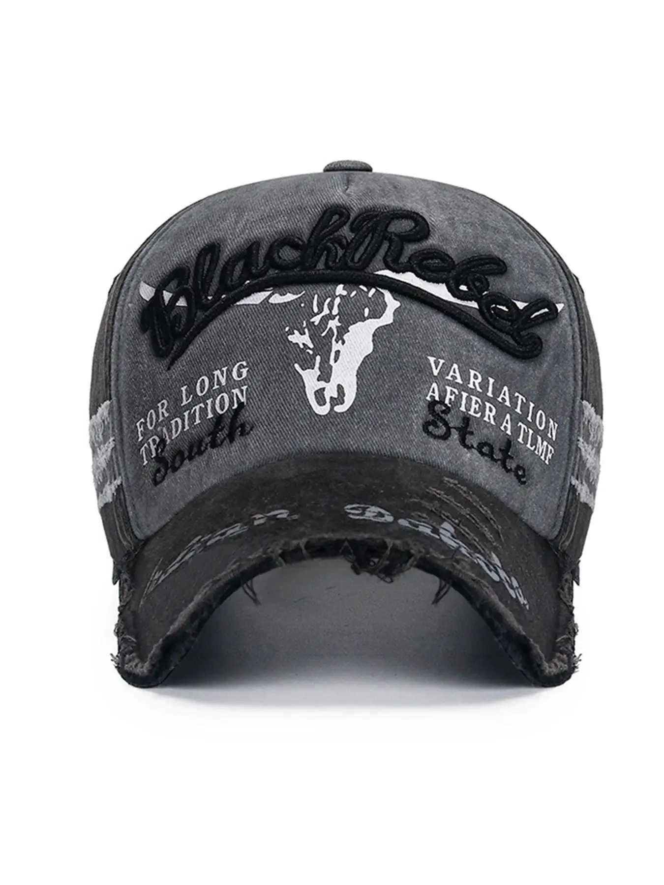 Unisex Street Style Letters Embroidered Baseball Hat, Summer Vintage Sportive Raw Hem Design Trucker Hat, Fashionable Clothes Accessories for Men & Wo