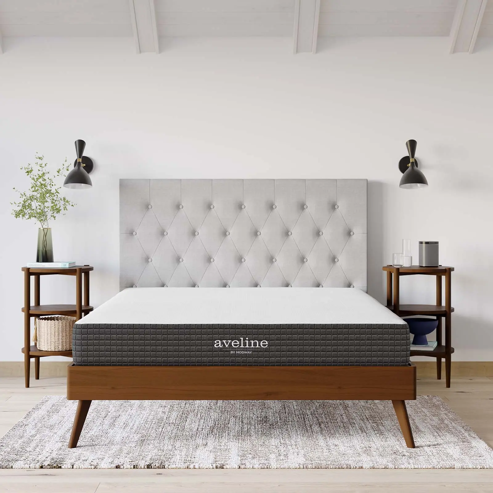 Modway Aveline 8" King Size Mattress, Gel Infused Memory Foam Mattress, Memory Foam Construction, Relieves Pressure Points, Cooler Sleep Experience