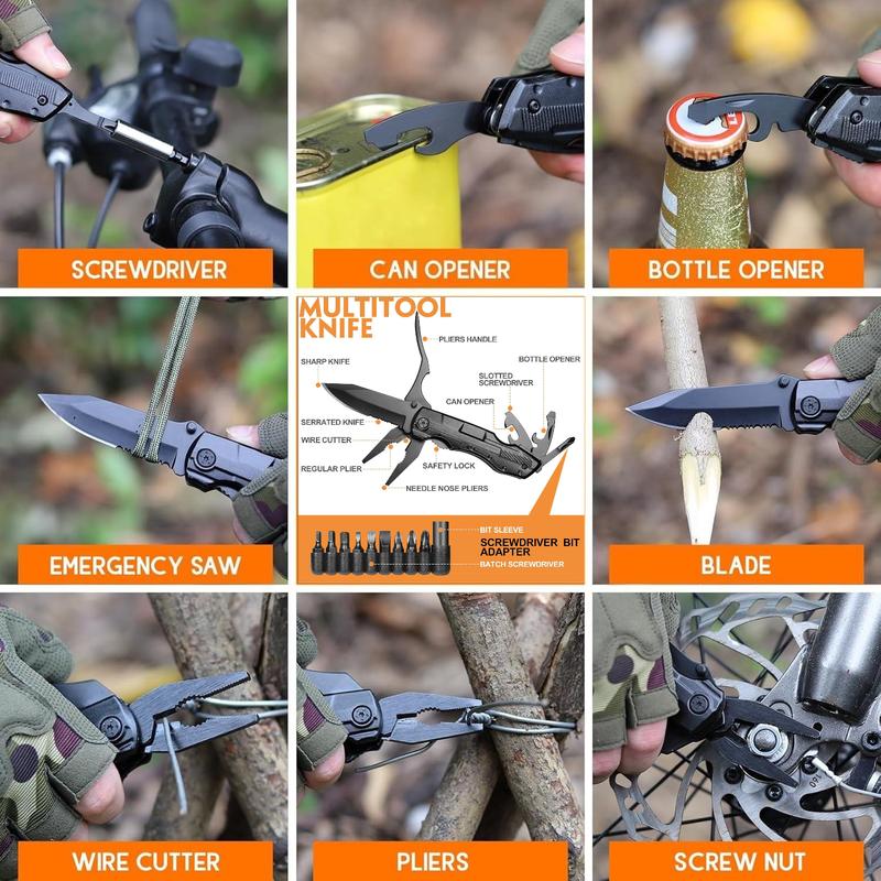 AWEE Men's Gift, Gifts for Men Him Dad, Pocket Multitool tool, Christmas Stocking Stuffers for Men, Anniversary Birthday Gifts for Husband, Boyfriend, Guy, Groomsmen, Fathers Day, Gadget for Hiking, Camping, Outdoor