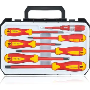 7 count Insulated  Set  Industrial Level 1000v Cr-V  Slotted Phillips Electrician Tool Kit