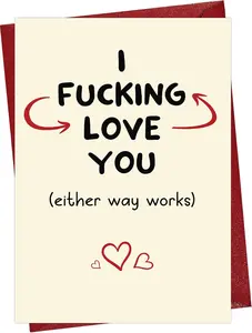 Funny Anniversary Card with Envelopes - Naughty Love Cards for Him and Her - Romantic Card for Husband, Wife, Fiance, Boyfriend and Girlfriend - Hilarious Birthday Gift
