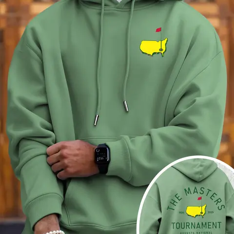 Unisex Fall & Winter Golf Event Vintage Style, the Masters Print, Light Bottom, Classic Match Design, Loose Fit, Casual Fashion Sweatshirt