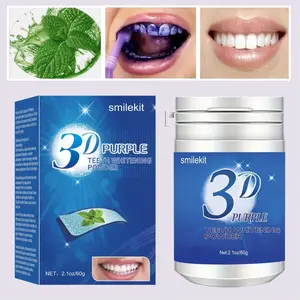 3D Mint Teeth Whitening Powder, Deep Cleaning, Fresh Breath, Oral Care, 60g, Daily Use, Dental Powder, Single Pack, Teeth Brightener