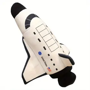 Creative Astronaut Rocket Plush Toys - Space Shuttle & Astronaut Dolls with Mixed Colors, Soft Polyester Stuffed Animals for Birthdays, Decor & Gifts, Space Toy, Whimsical Design, Detailed Craftsmanship