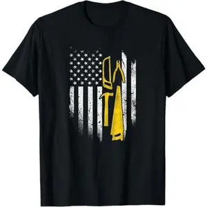 Mens US Flag Carpenter T-Shirt